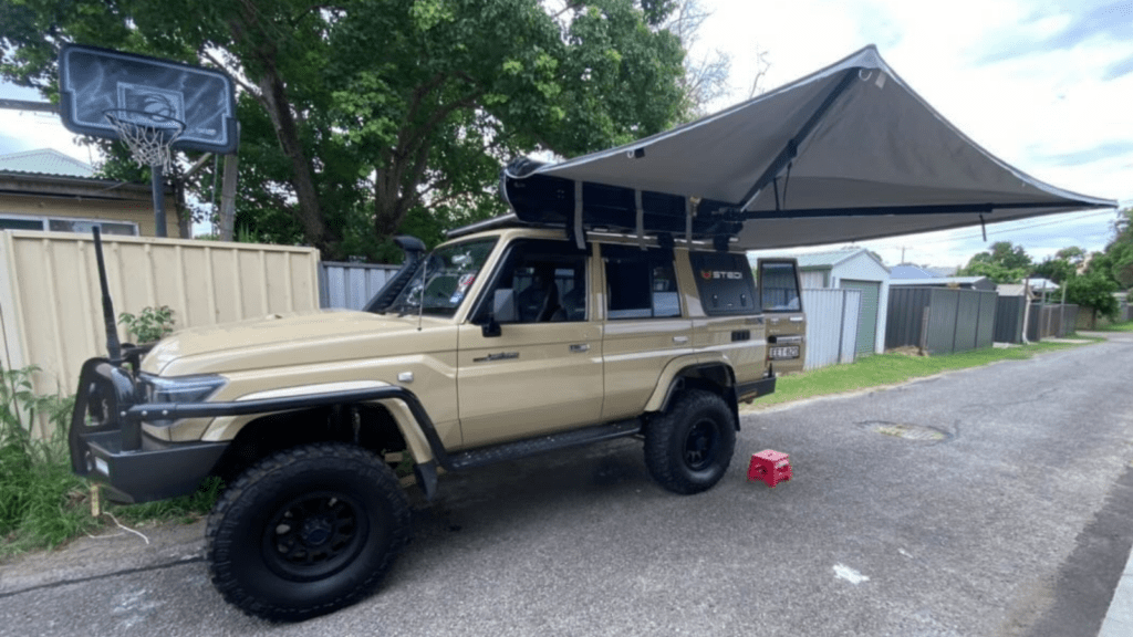 Destination4WD awnings to extend your shade in Australia Landcruiser 76