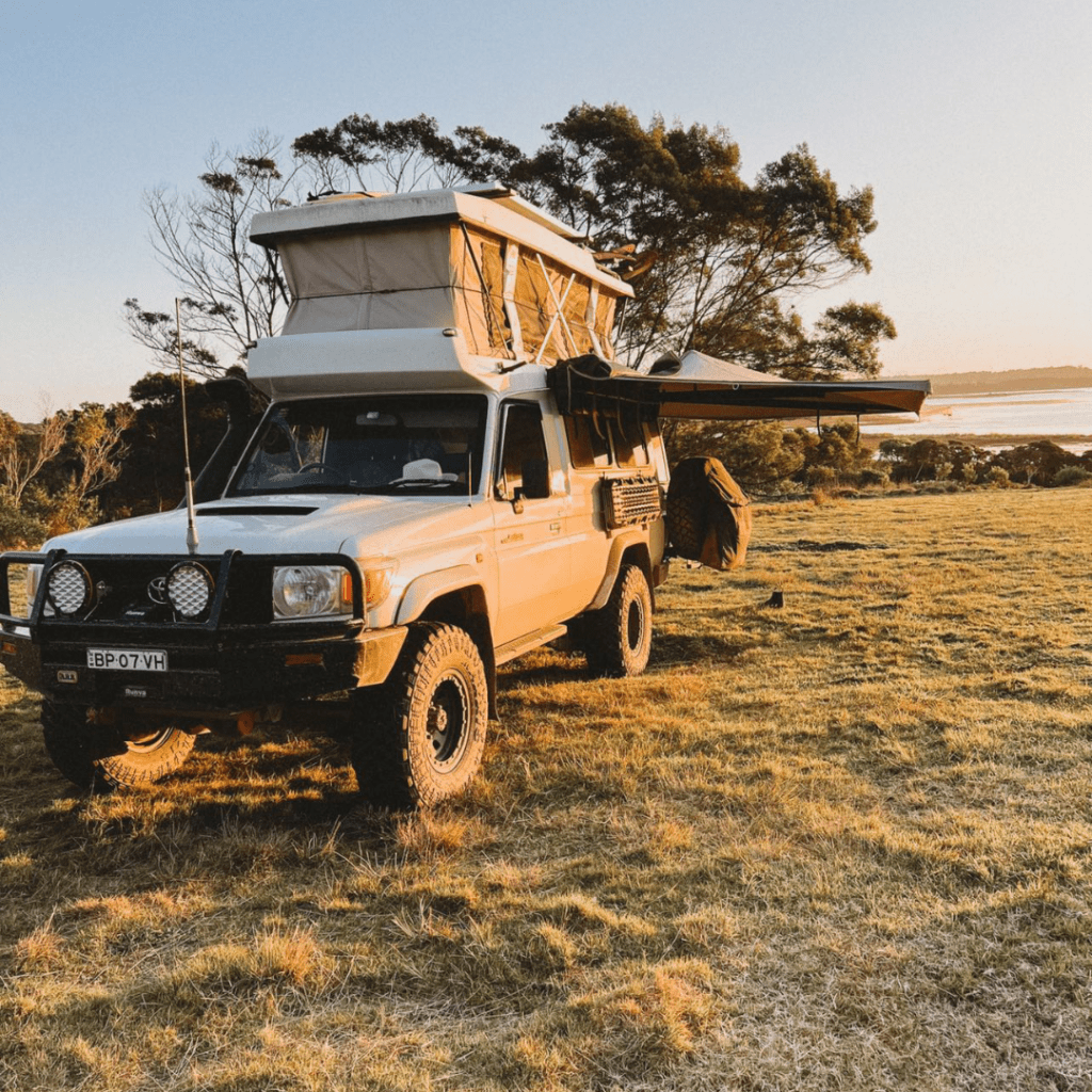 Destination4WD 270 degree awning 4WD freestanding awnings to extend your shade in Australia Our Days Touring Troopy