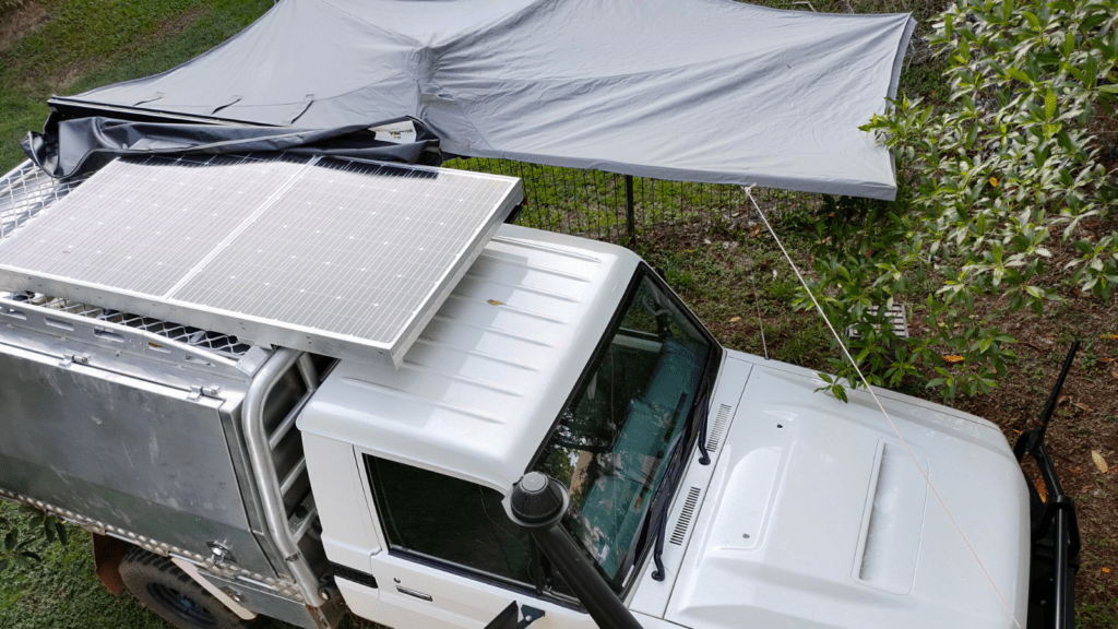 Destination4WD 270 awning freestanding Cairns Toyota 79 series landcruiser