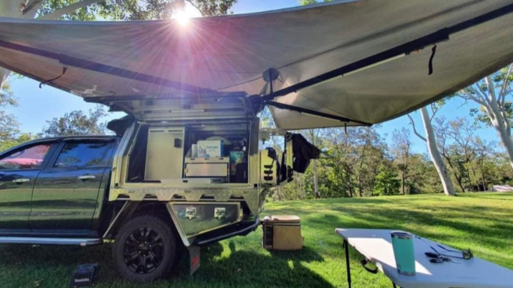 Destination4WD 270 awning freestanding qld Cairns Toyota Hilux