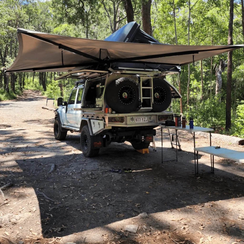 Destination4wd freestanding awning Toyota Landcruiser 79 Norweld1