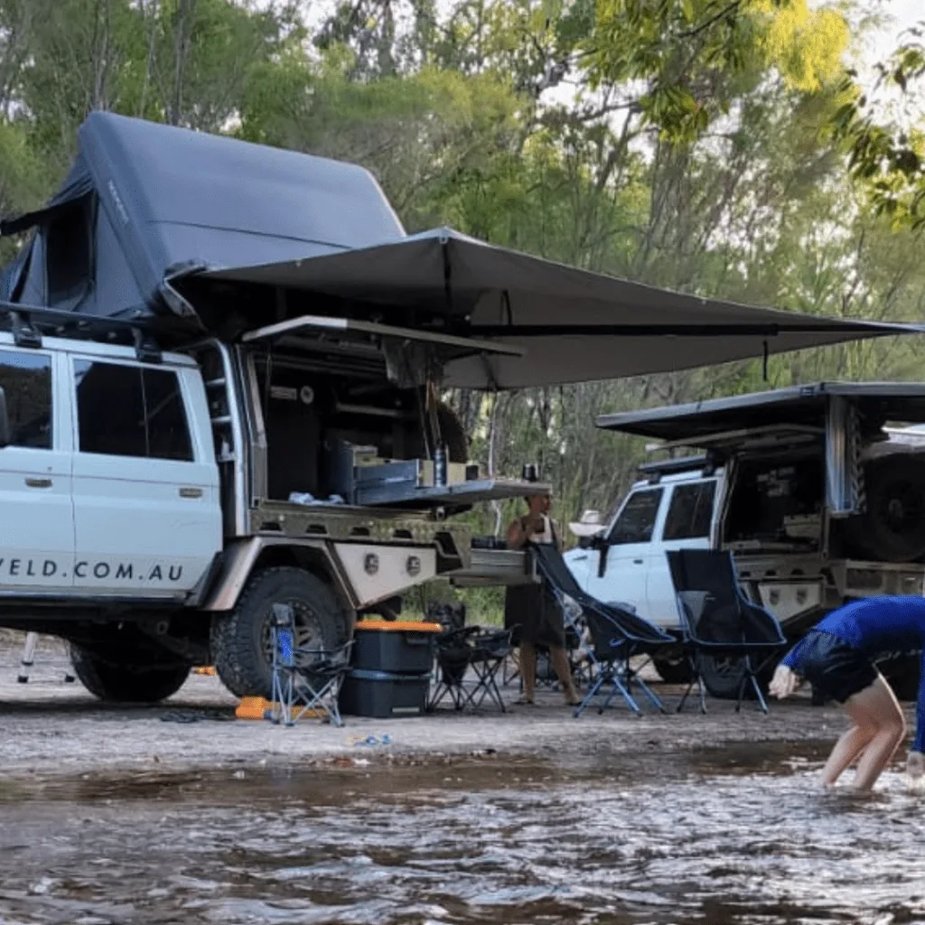 Destination4wd freestanding awning Toyota Landcruiser 79 Norweld1