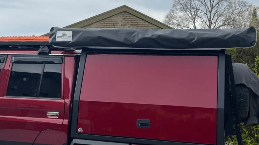 Destination4wd freestanding awning Toyota Landcruiser 79 merlot 1