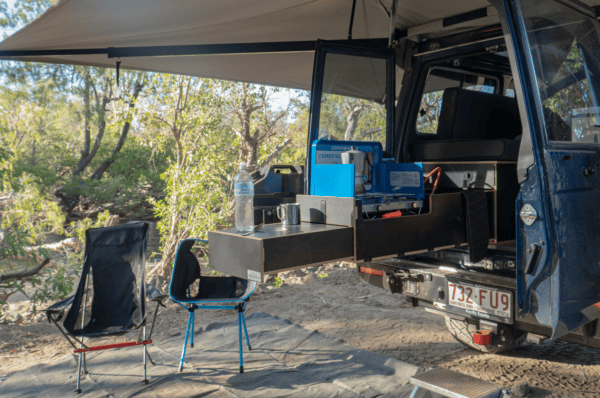 camping hacks Destination4WD Australian made 4x4 free standing awnings and shower awnings