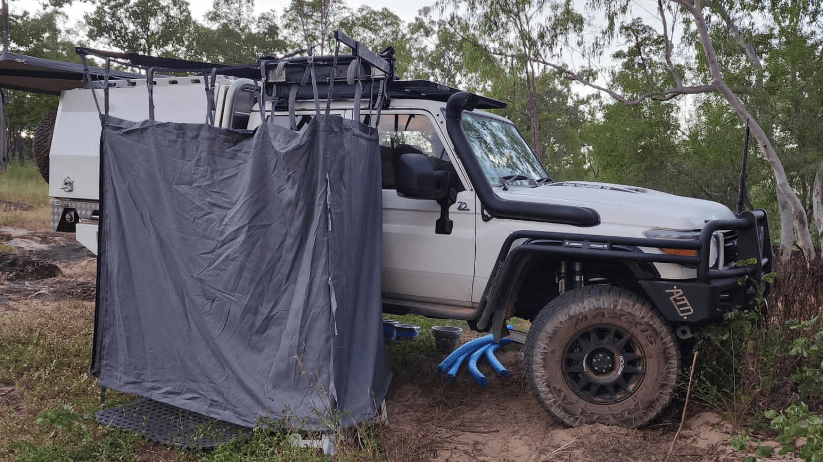 shower awning Destination4WD Australian made 4x4 free standing awnings and shower awnings