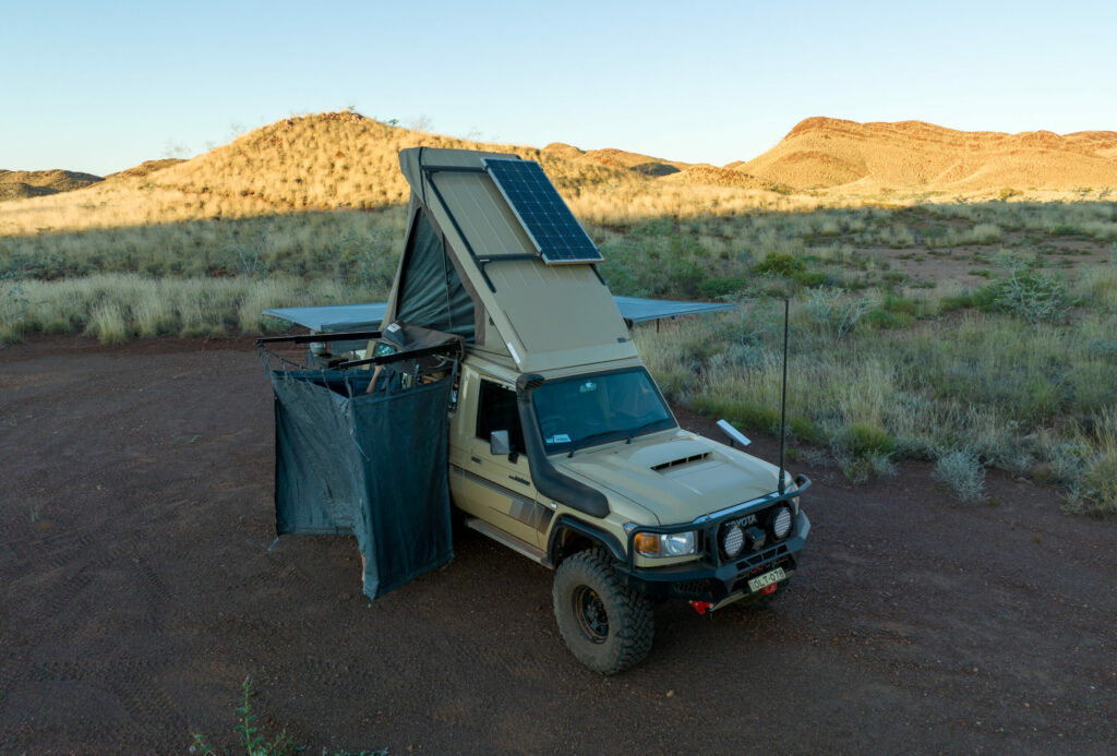 Destination4WD free standing shower bathroom tent 4WD awnings Overland Travellers