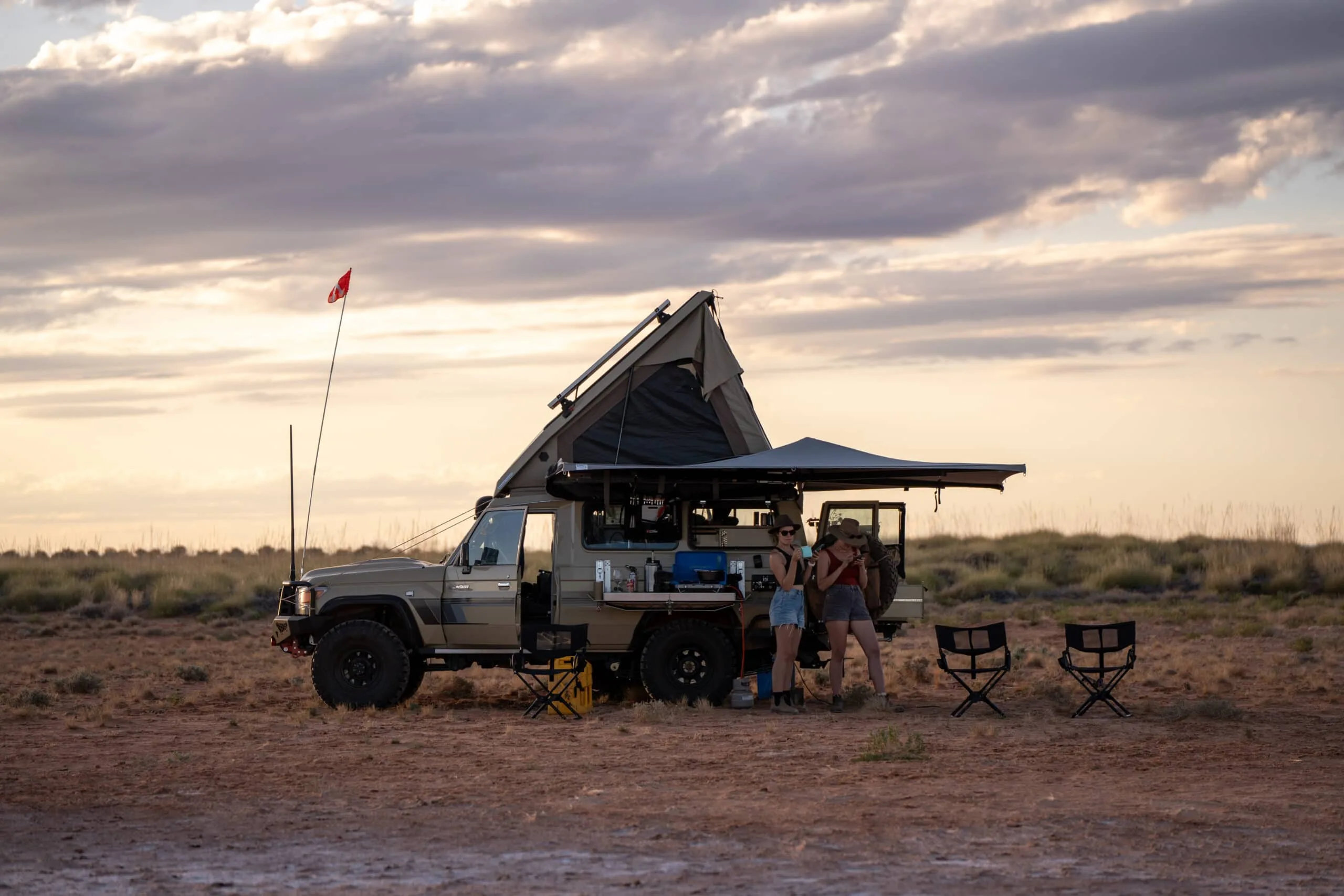 Toyota Troopy Destination4WD free standing 4WD awnings Landcruiser 78 series Troopy Overland travellers
