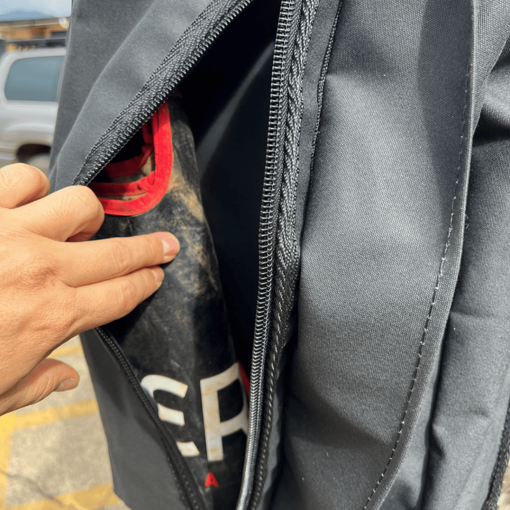 Destination4WD Garbage bag with bin inside 4WD awnings and accessories Cairns