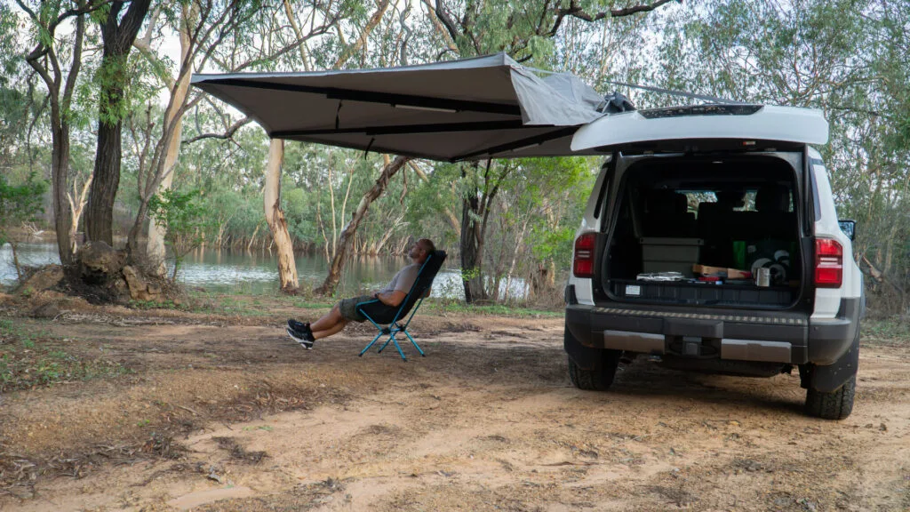 Destination4WD freestanding awnings D180 and canvas accessories made in Australia