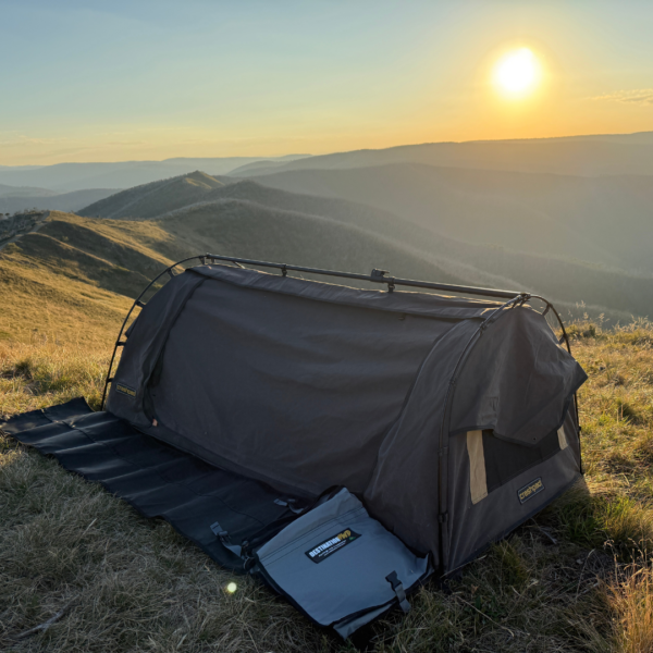 Meet the newest canvas addition to the Destination4WD range - the Swag Mat is built for comfort, practicality, and the kind of rugged reliability Aussie adventurers expect. Designed to roll up compactly and unroll in seconds, it creates the perfect clean, dry landing spot right beside your swag.