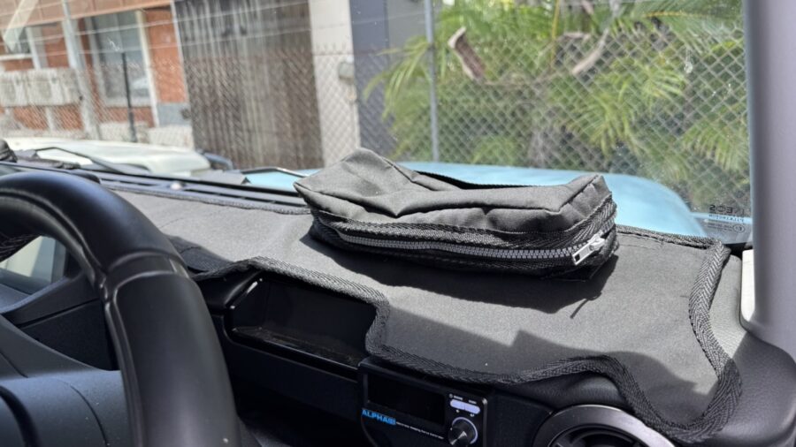 Dash mat for the INEOS Grenadier. Made from tough Australian canvas