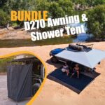 Compact shower tent and d270 awning bundle