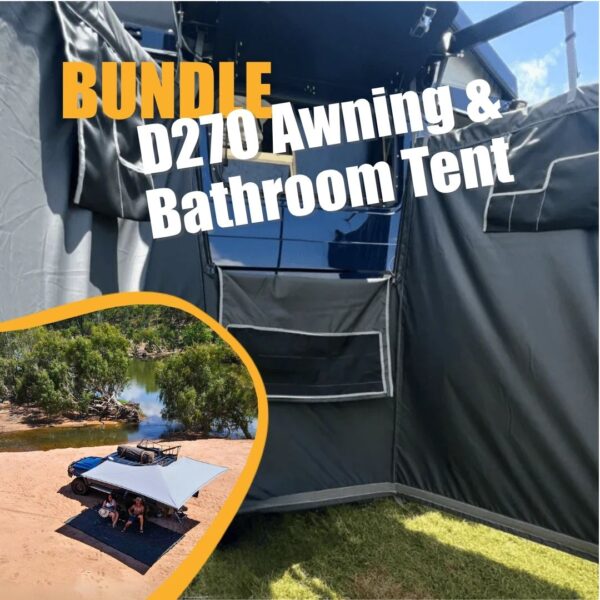Bundle 270 awning and bathroom tent shower awning Destination4WD