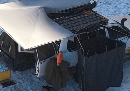 Destination4WD bathroom tent front 270 awning accessories